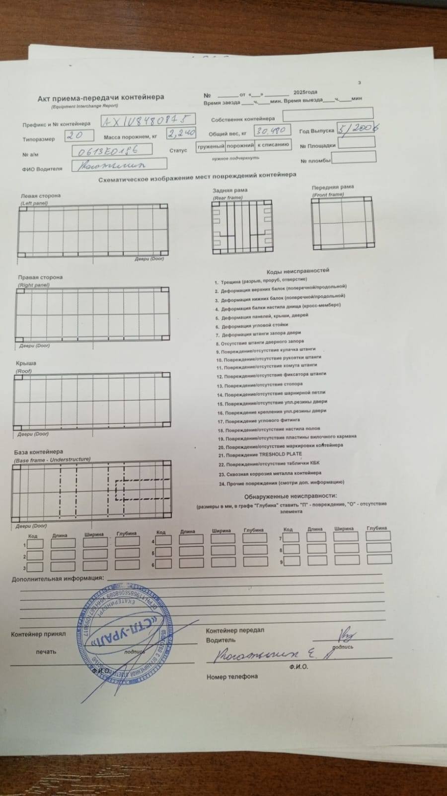 Морской контейнер AXIU8480875